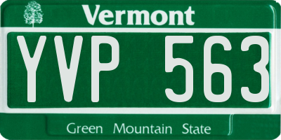 VT license plate YVP563