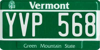 VT license plate YVP568
