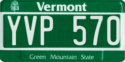 VT license plate YVP570