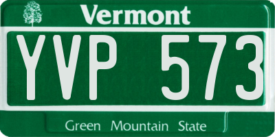 VT license plate YVP573