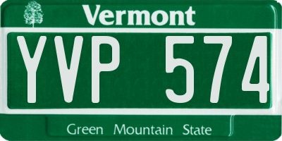 VT license plate YVP574