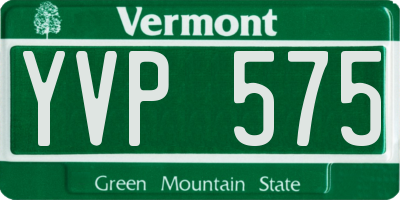 VT license plate YVP575
