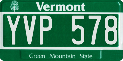 VT license plate YVP578