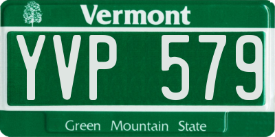 VT license plate YVP579