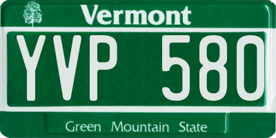 VT license plate YVP580