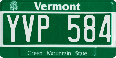 VT license plate YVP584