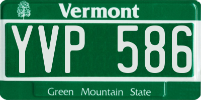 VT license plate YVP586
