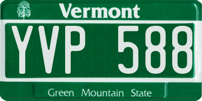 VT license plate YVP588
