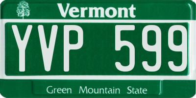 VT license plate YVP599
