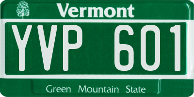 VT license plate YVP601