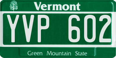 VT license plate YVP602