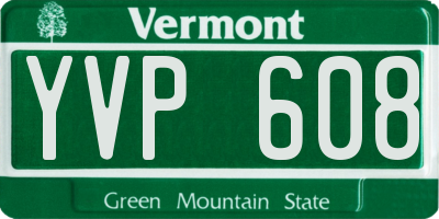 VT license plate YVP608