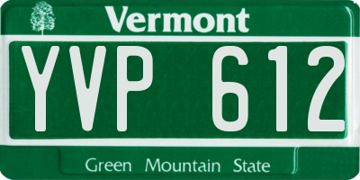 VT license plate YVP612
