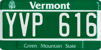 VT license plate YVP616