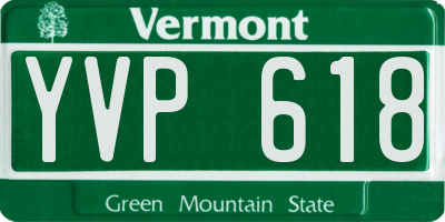 VT license plate YVP618