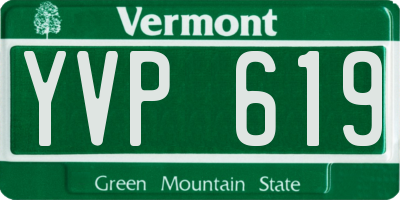 VT license plate YVP619