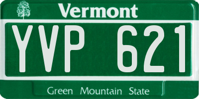 VT license plate YVP621