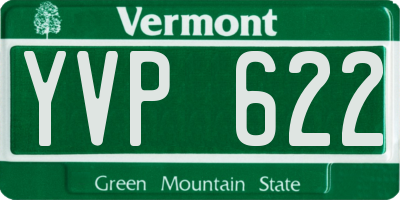 VT license plate YVP622