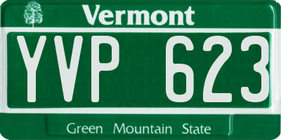 VT license plate YVP623