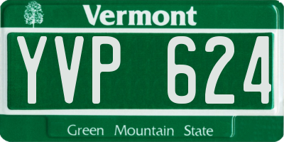 VT license plate YVP624