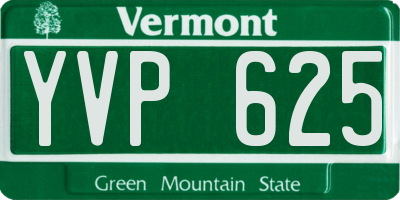 VT license plate YVP625