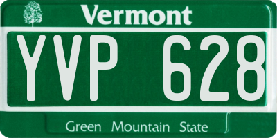 VT license plate YVP628