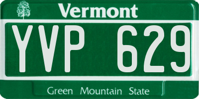 VT license plate YVP629