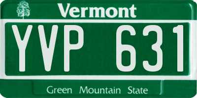 VT license plate YVP631
