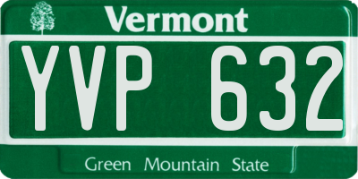 VT license plate YVP632
