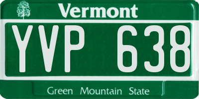 VT license plate YVP638