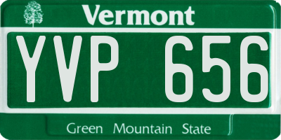 VT license plate YVP656
