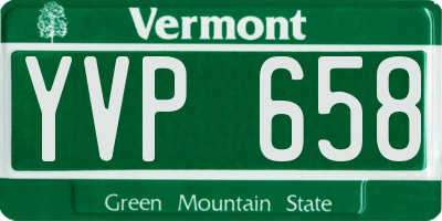 VT license plate YVP658