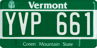 VT license plate YVP661