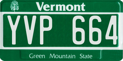 VT license plate YVP664