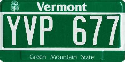 VT license plate YVP677