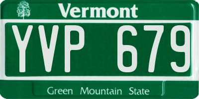 VT license plate YVP679