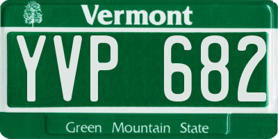 VT license plate YVP682