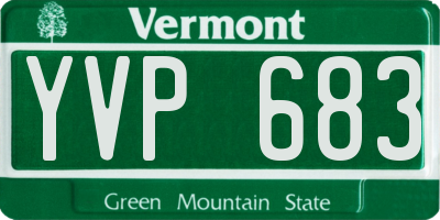 VT license plate YVP683