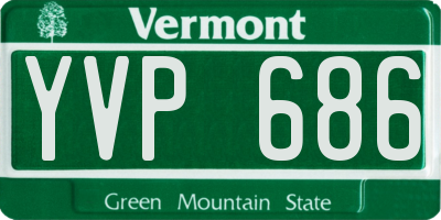 VT license plate YVP686