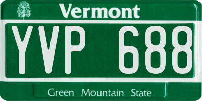 VT license plate YVP688