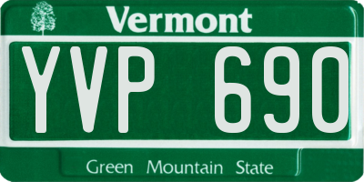 VT license plate YVP690