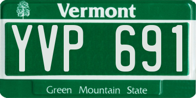 VT license plate YVP691