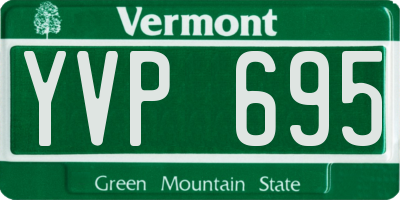VT license plate YVP695