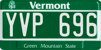 VT license plate YVP696