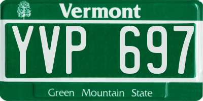 VT license plate YVP697