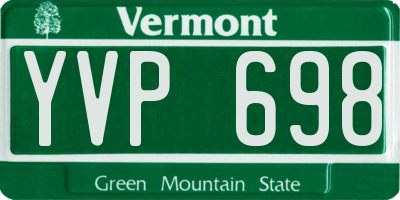 VT license plate YVP698
