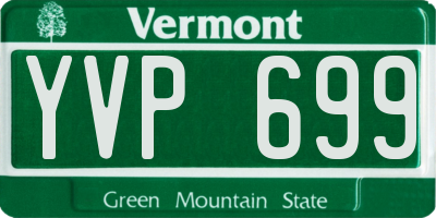 VT license plate YVP699
