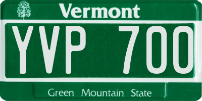 VT license plate YVP700