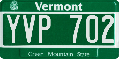 VT license plate YVP702