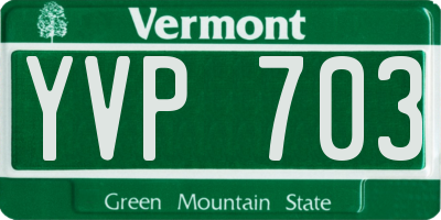 VT license plate YVP703